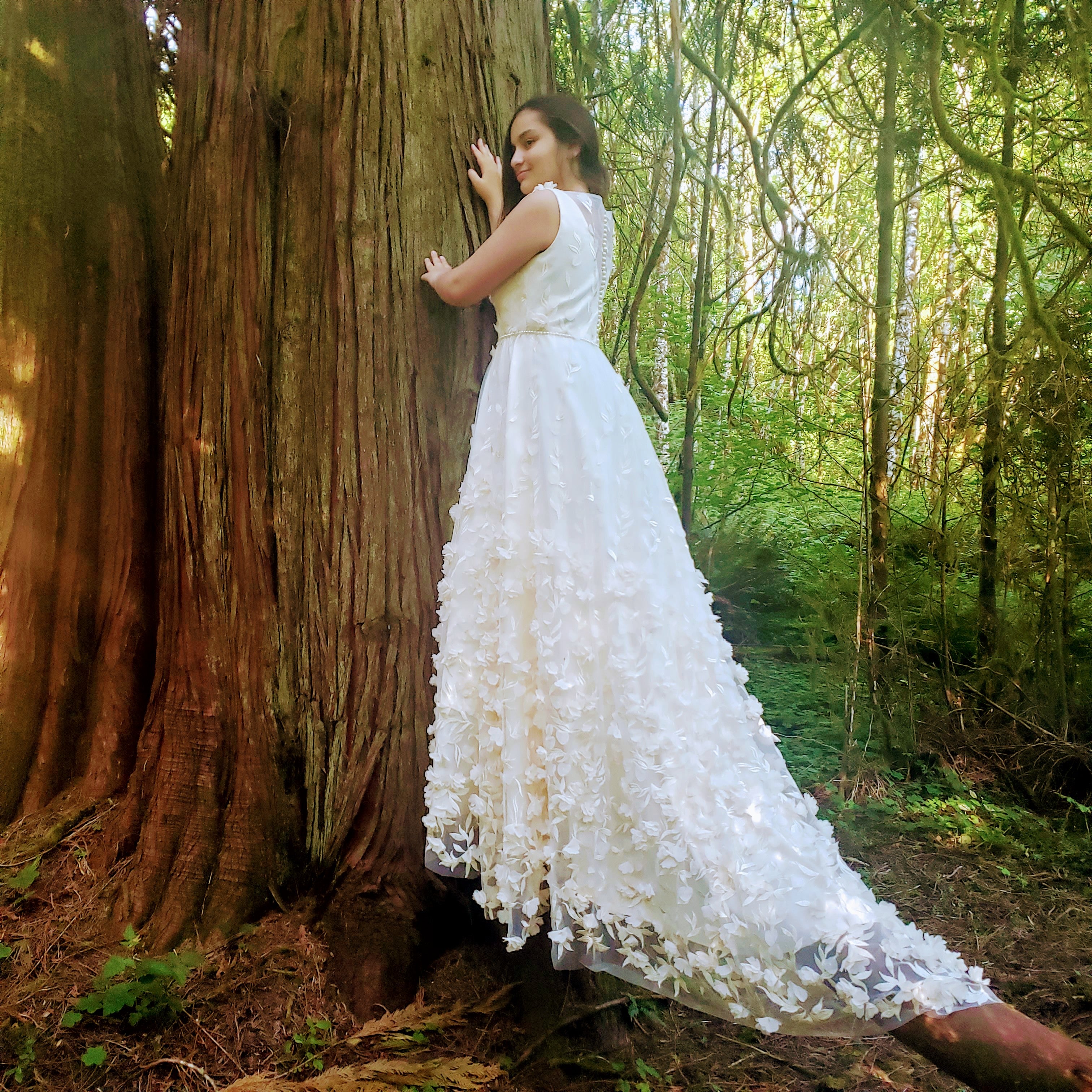 Fabulous Gown "Emilia" with 3D Flowers